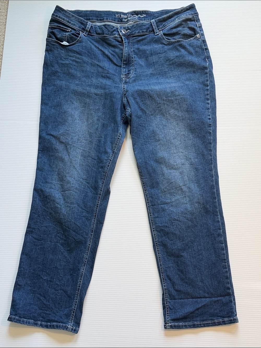 Maurices Women's Straight Leg Jeans - Mid Blue Denim